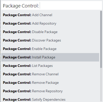 Sublime Package Control