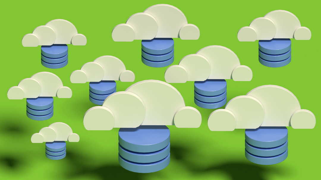 Clouds and Databases 3D Graphic