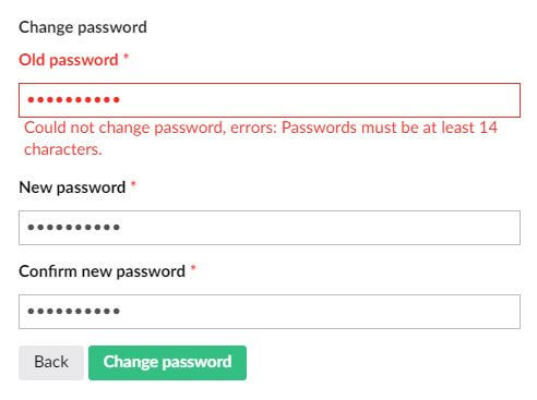 Umbraco Security Password Change