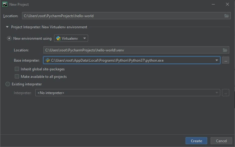 PyCharm Project Settings