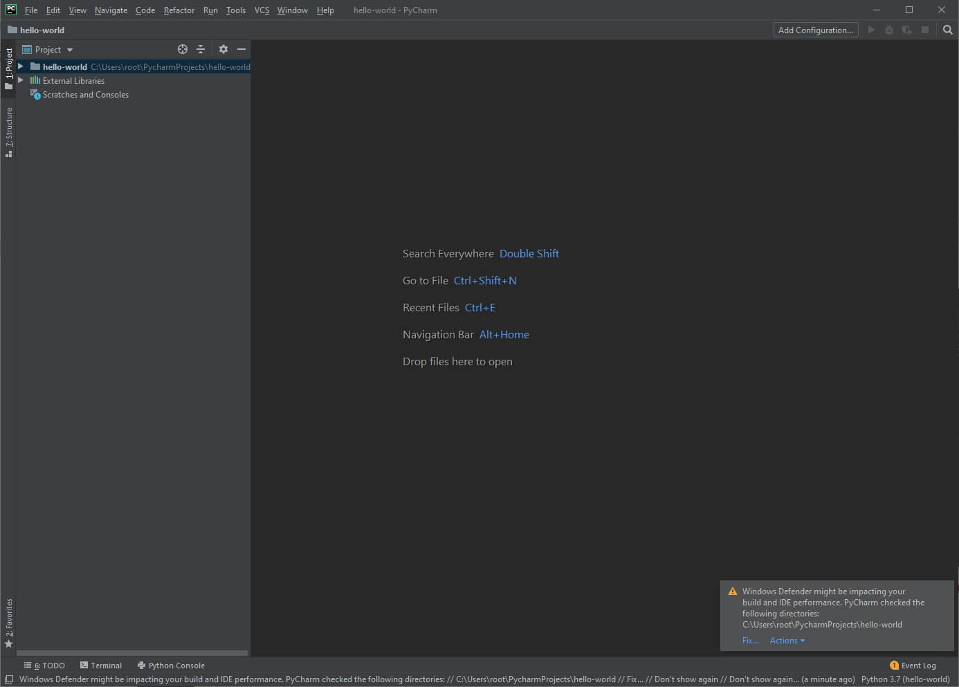 setup pycharm