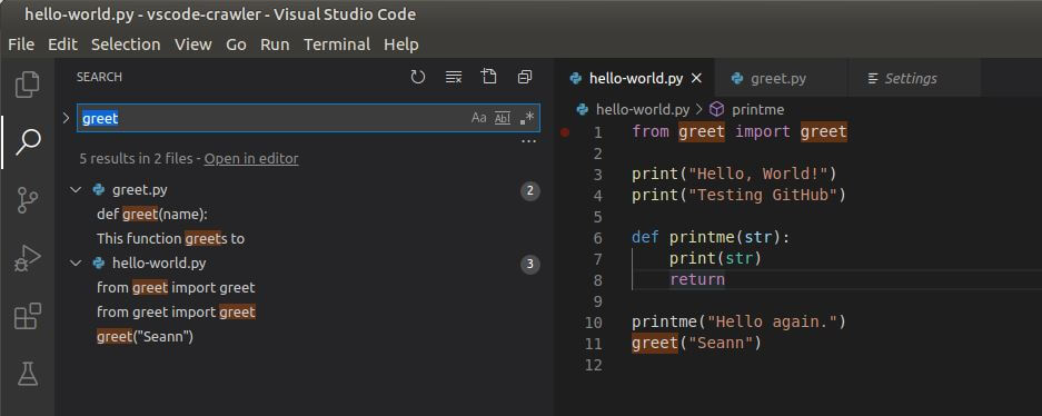 VSCode Find in Files