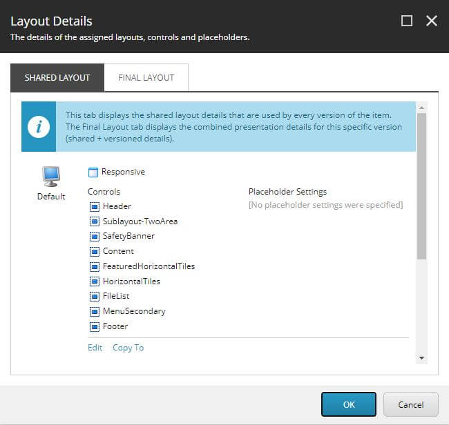 Sitecore Layout Details